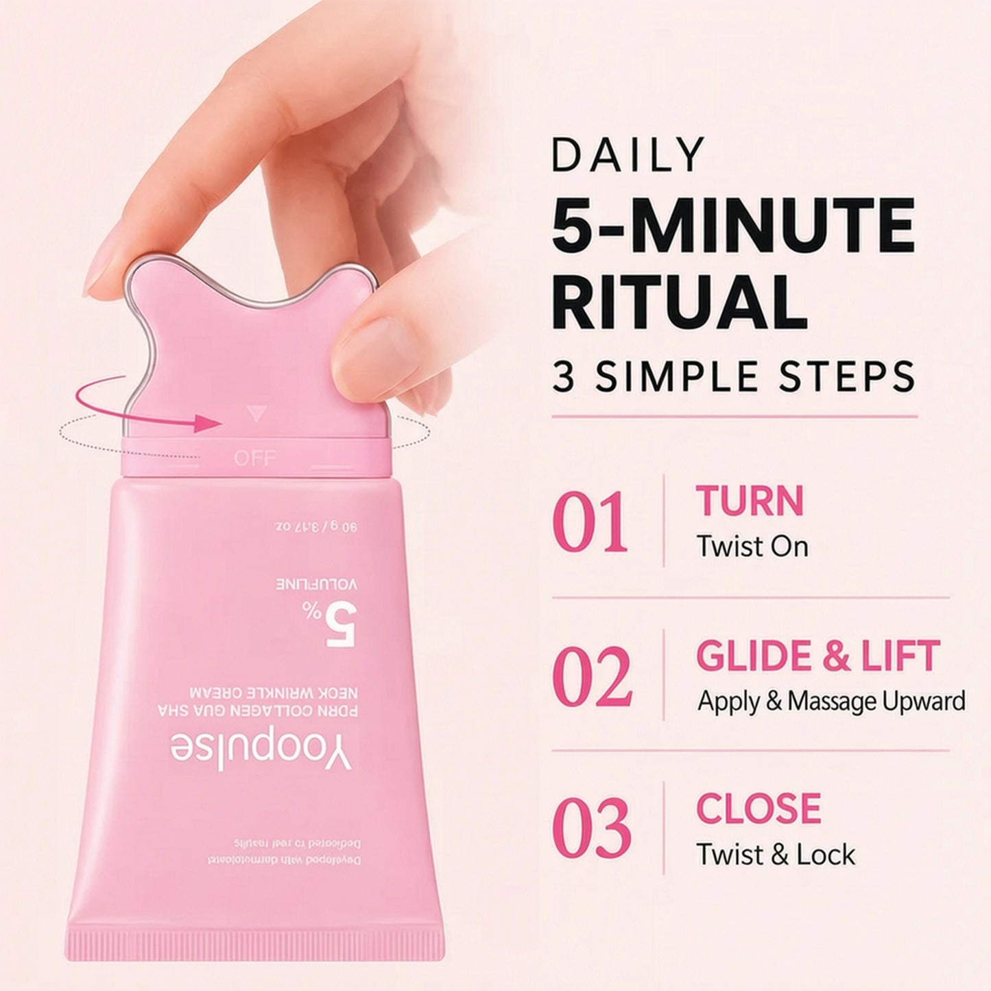 Yoopulse PDRN Collagen Gua Sha Neck Wrinkle Cream
