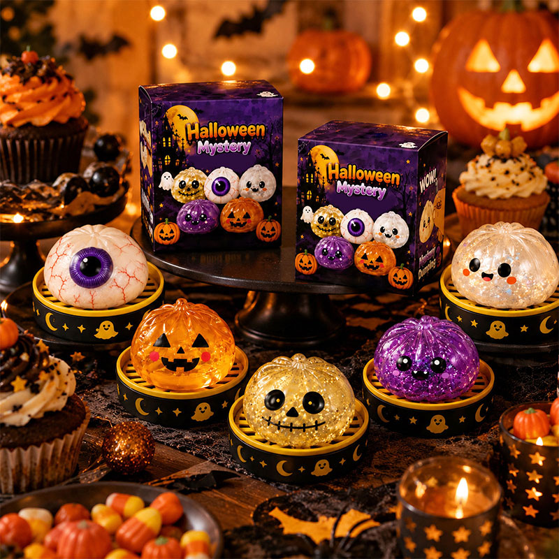 🎃 Halloween Dumpling Squeeze Squishy Toy Blind Boxes
