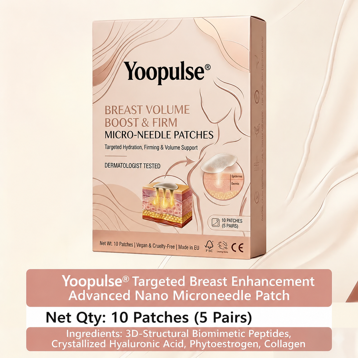 🔥Limited-time 60% sale--Yoopulse Targeted Breast Enhancement Advanced Nano-Microneedle Patches