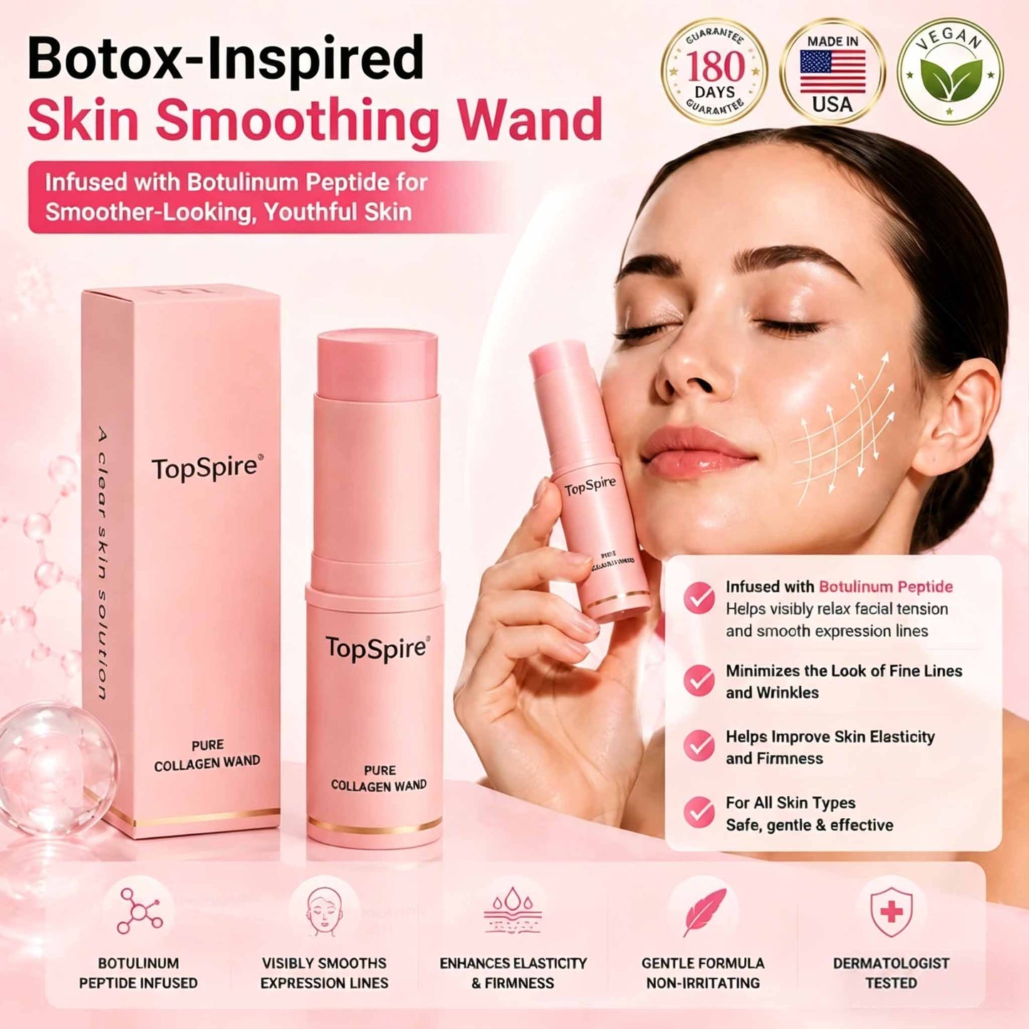 TopSpire®🌸 Botox-Inspired Pure Collagen Firming Wand — Needle-Free Fine Line Smoothing, Firming & Plumping Skincare Balm