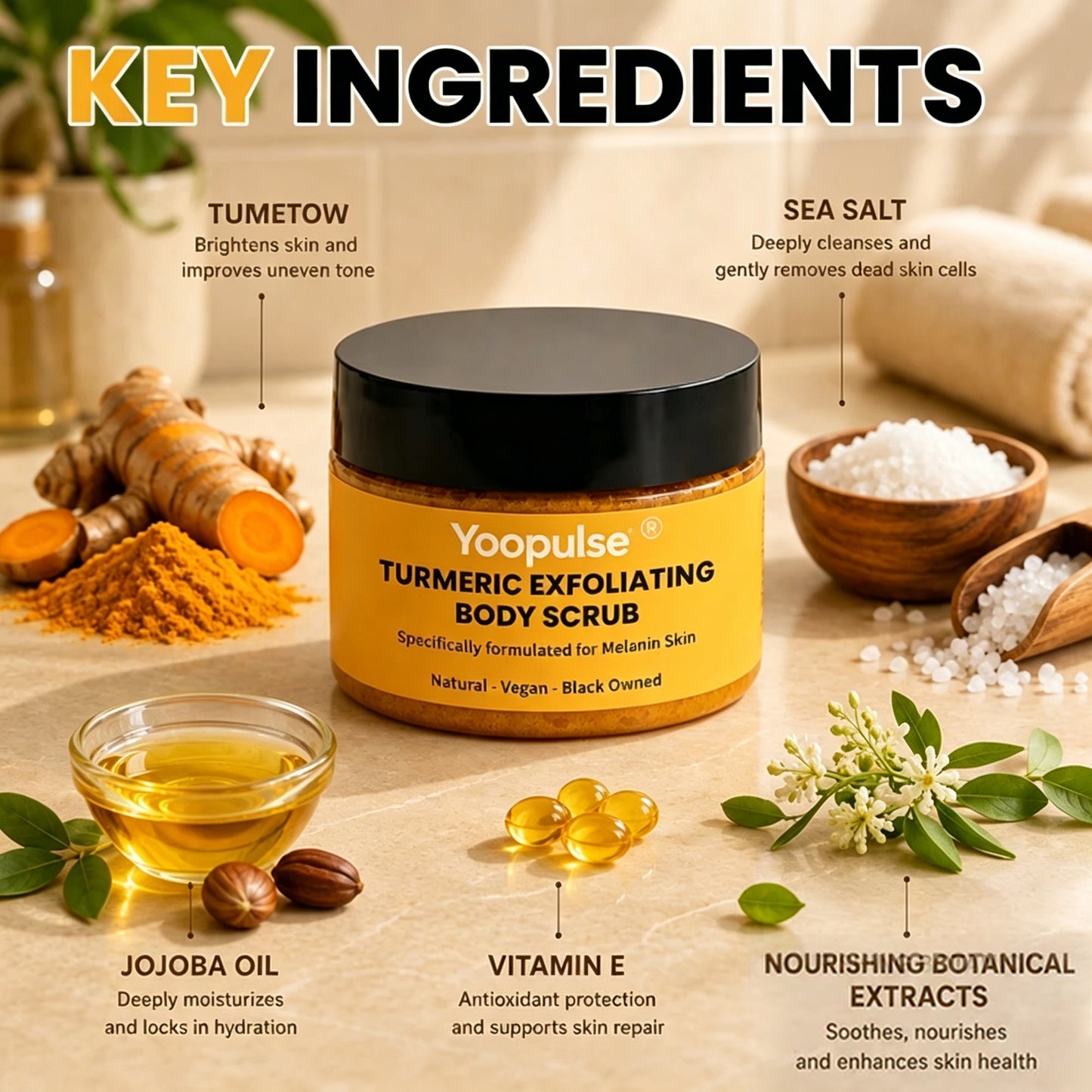 Yoopulse ® Turmeric Exfoliating Body Scrub
