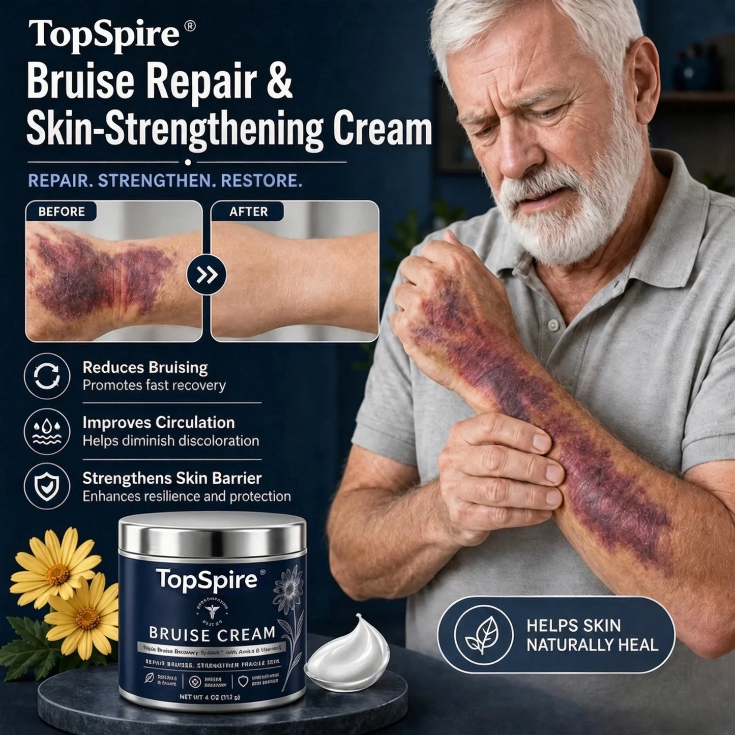 💥300K+ SOLD💕-TopSpire® Bruise Repair & Skin-Strengthening Cream