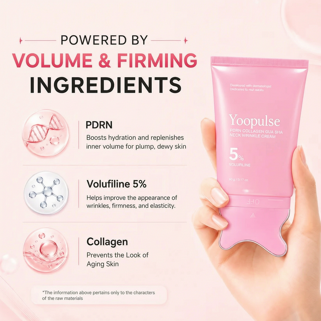 Yoopulse PDRN Collagen Gua Sha Neck Wrinkle Cream