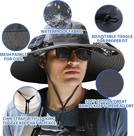 Ultra-Light Waterproof Dual-Motor Solar Fan — Lighter Than a Baseball (Only 9oz) 🔥Last Day 50% OFF