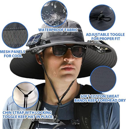 Ultra-Light Waterproof Dual-Motor Solar Fan — Lighter Than a Baseball (Only 9oz) 🔥Last Day 50% OFF