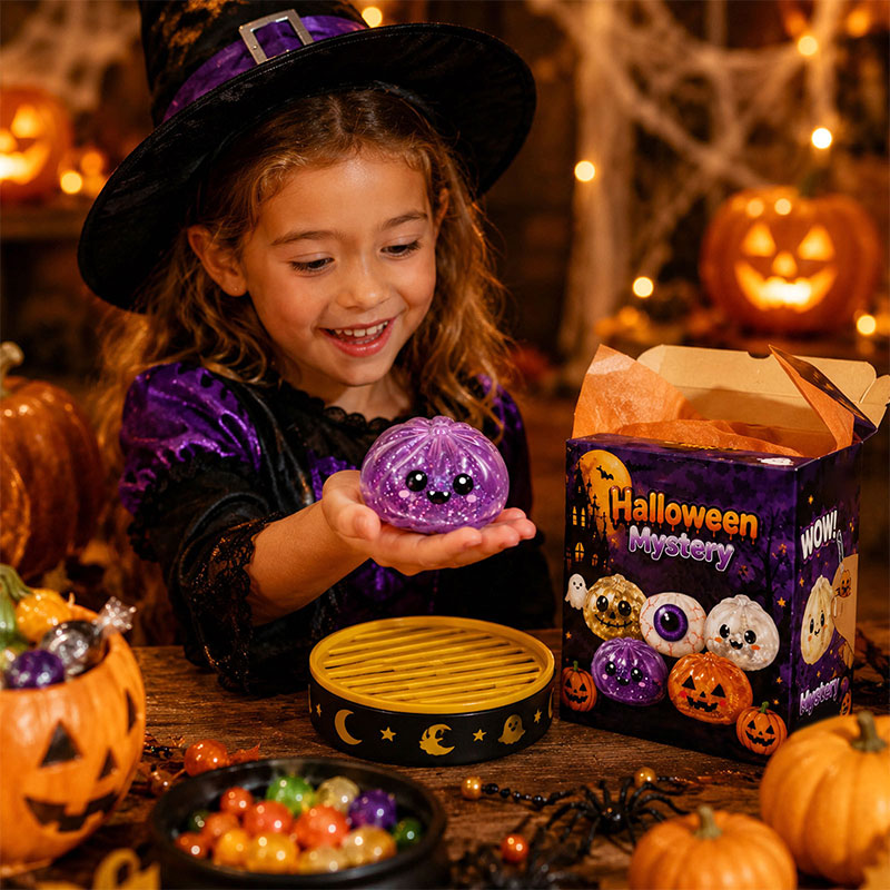 🎃 Halloween Dumpling Squeeze Squishy Toy Blind Boxes