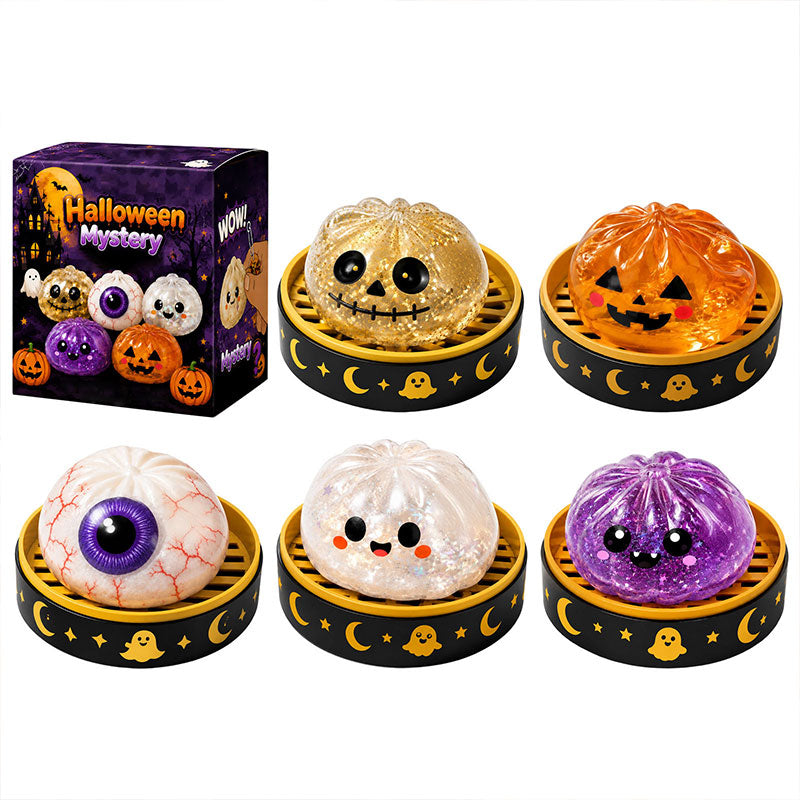 🎃 Halloween Dumpling Squeeze Squishy Toy Blind Boxes