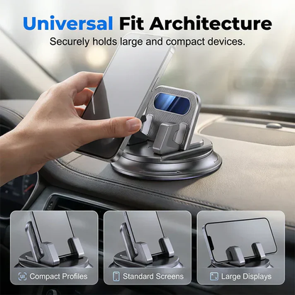 🔥360° Car Phone Holder 🏆 – Rock-Solid Suction, Fits All Phones 🔄