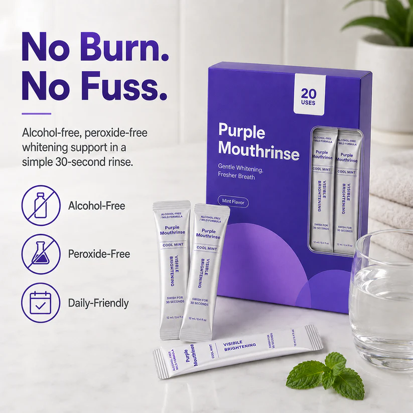 💥150K+ SOLD💕-Yoopulse Purple Mouthwash - Sachets 20 Pack