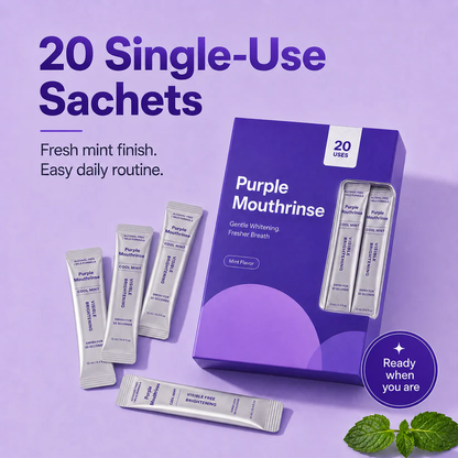 💥150K+ SOLD💕-Yoopulse Purple Mouthwash - Sachets 20 Pack
