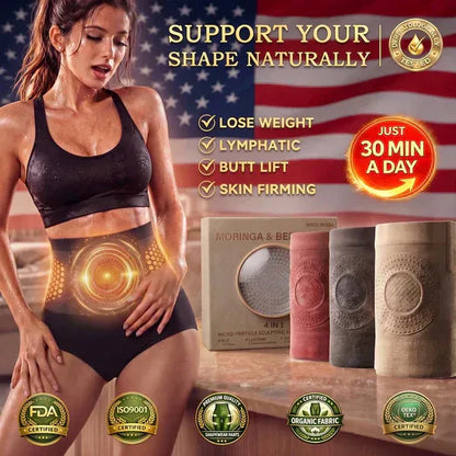 YOOPULSE® 𝐌𝐨𝐫𝐢𝐧𝐠𝐚 & 𝐁𝐞𝐫𝐛𝐞𝐫𝐢𝐧𝐞 4‑In‑1 Micro‑Particle Sculpting & Fat‑Burn Shorts