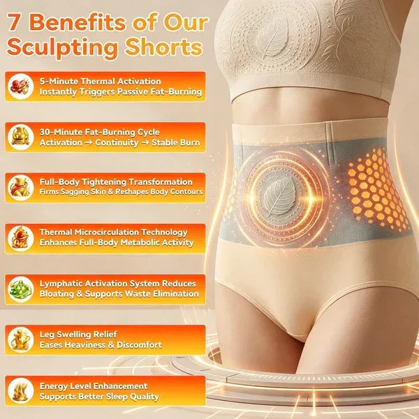 YOOPULSE® 𝐌𝐨𝐫𝐢𝐧𝐠𝐚 & 𝐁𝐞𝐫𝐛𝐞𝐫𝐢𝐧𝐞 4‑In‑1 Micro‑Particle Sculpting & Fat‑Burn Shorts