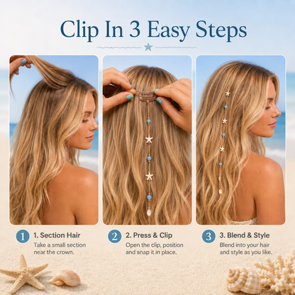 🌊⭐Beachy Mermaid Hair Accent