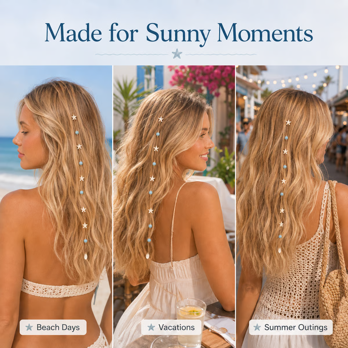 🌊⭐Beachy Mermaid Hair Accent