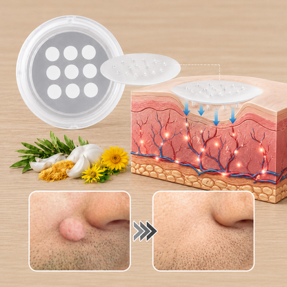 ✨2-in-1 Microneedle & Hydrocolloid Patch🍀| Removes Raised Moles, Acne, Flat Warts & Skin Tags | Helps Improve Wrinkles, Scars & Blemishes | Invisible Patches for Face & Body