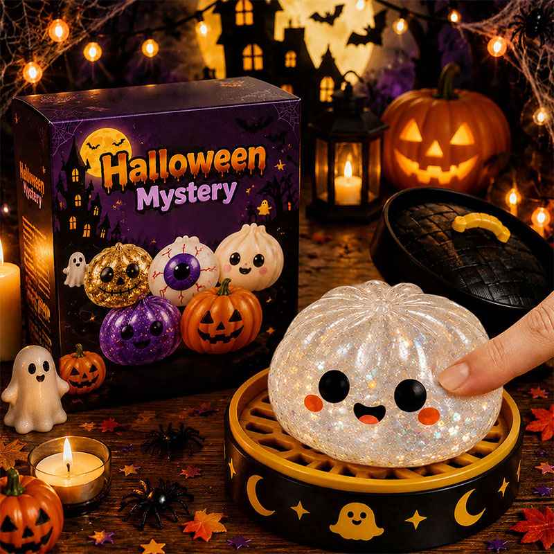 🎃 Halloween Dumpling Squeeze Squishy Toy Blind Boxes