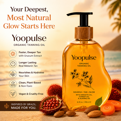Yoopulse Organic Brazilian Tanning Oil 🌞