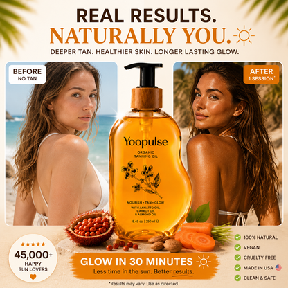 Yoopulse Organic Brazilian Tanning Oil 🌞