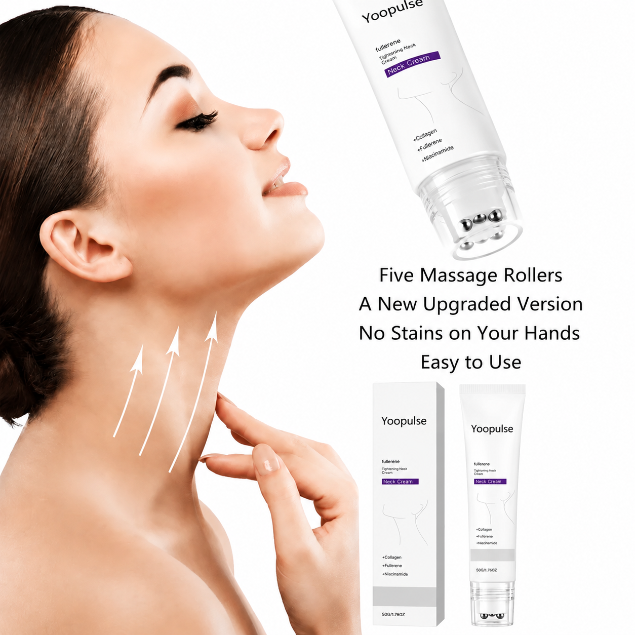 ✨ Yoopulse™ Instant Neck Lift Cream — 🧴 Infused with Retinol & Hyaluronic Acid | Firms the Neck, Reduces Wrinkles