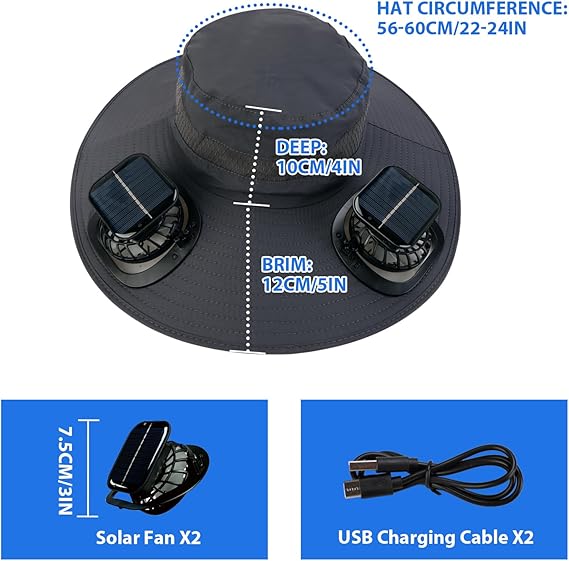 Ultra-Light Waterproof Dual-Motor Solar Fan — Lighter Than a Baseball (Only 9oz) 🔥Last Day 50% OFF