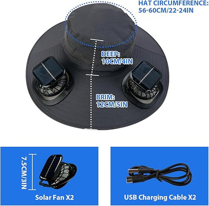 Ultra-Light Waterproof Dual-Motor Solar Fan — Lighter Than a Baseball (Only 9oz) 🔥Last Day 50% OFF