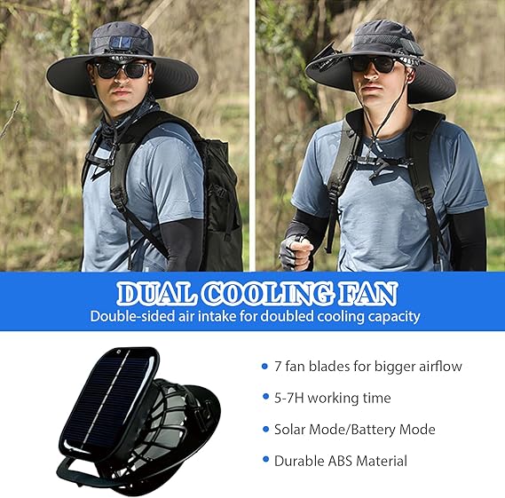 Ultra-Light Waterproof Dual-Motor Solar Fan — Lighter Than a Baseball (Only 9oz) 🔥Last Day 50% OFF