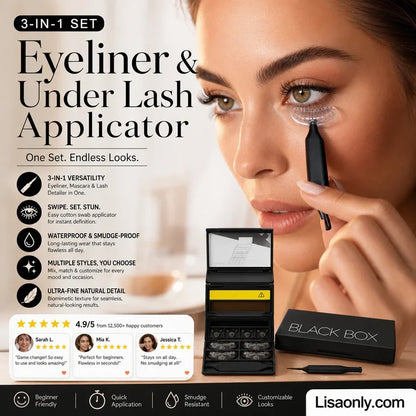 🥳2026 HOT SALE🥳💋50K+ SOLD!🔥 50% OFF!3-in-1 Kit: Eyeliner and Lower Lash Stamp