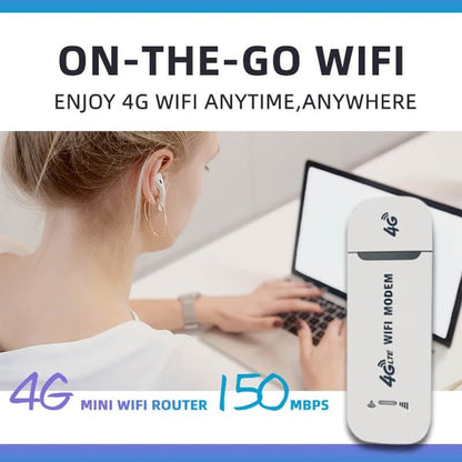 🎉 LAST DAY SALE – 60% OFF! 🔥 4G USB WiFi Router – 150Mbps, 10-User Hotspot, Global SIM Unlocked & Plug-and-Play ⚡