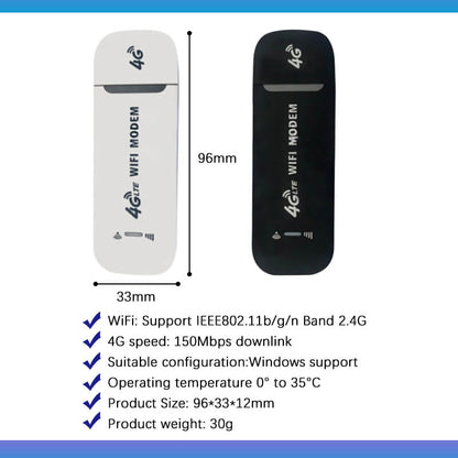 🎉 LAST DAY SALE – 60% OFF! 🔥 4G USB WiFi Router – 150Mbps, 10-User Hotspot, Global SIM Unlocked & Plug-and-Play ⚡